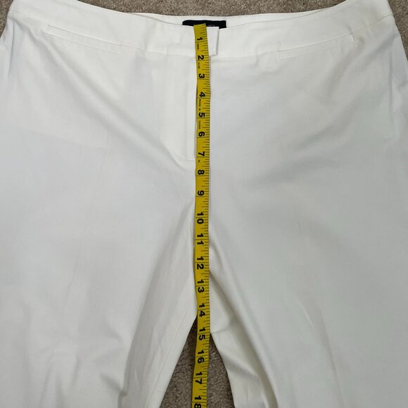Piazza Sempione NWOT Brigirre Stretch Cotton White Cropped Pants Italy 54/US 18 - Picture 9 of 10